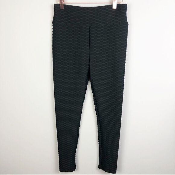 TIK TOK Booty Scrunch Textured Black Leggings Women’s XXL - Picture 1 of 7